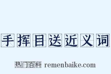 手挥目送近义词是什么意思的图片